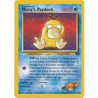 Misty's Psyduck 90/132 Gym Challenge Unlimited Common Pokemon Card NEAR MINT TCG
