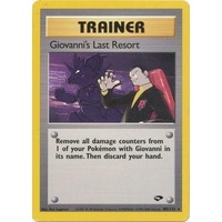 Giovanni's Last Resort 105/132 Gym Challenge Unlimited Rare Trainer Pokemon Card NEAR MINT TCG