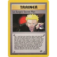 Lt. Surge's Secret Plan 107/132 Gym Challenge Unlimited Rare Trainer Pokemon Card NEAR MINT TCG