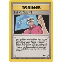 Blaine's Quiz #2 111/132 Gym Challenge Unlimited Uncommon Trainer Pokemon Card NEAR MINT TCG
