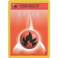 Fire Energy 128/132 Gym Challenge Unlimited Common Energy Pokemon Card NEAR MINT TCG