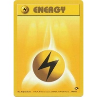 Lightning Energy 130/132 Gym Challenge Unlimited Common Energy Pokemon Card NEAR MINT TCG