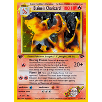 Blaine's Charizard 2/132 Gym Challenge 1st Edition Holo Rare Pokemon Card NEAR MINT TCG