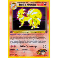 Brock's Ninetales 3/132 Gym Challenge 1st Edition Holo Rare Pokemon Card NEAR MINT TCG