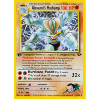 Giovanni's Machamp 6/132 Gym Challenge 1st Edition Holo Rare Pokemon Card NEAR MINT TCG