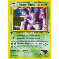 Giovanni's Nidoking 7/132 Gym Challenge 1st Edition Holo Rare Pokemon Card NEAR MINT TCG