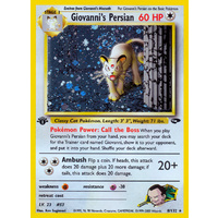 Giovanni's Persian 8/132 Gym Challenge 1st Edition Holo Rare Pokemon Card NEAR MINT TCG