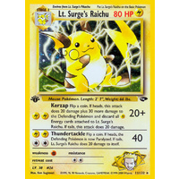 Lt. Surge's Raichu 11/132 Gym Challenge 1st Edition Holo Rare Pokemon Card NEAR MINT TCG