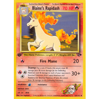 Blaine's Rapidash 33/132 Gym Challenge 1st Edition Uncommon Pokemon Card NEAR MINT TCG