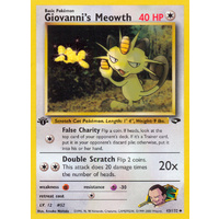 Giovanni's Meowth 43/132 Gym Challenge 1st Edition Uncommon Pokemon Card NEAR MINT TCG