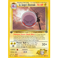 Lt. Surge's Electrode 52/132 Gym Challenge 1st Edition Uncommon Pokemon Card NEAR MINT TCG