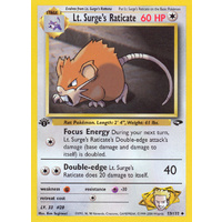 Lt. Surge's Raticate 53/132 Gym Challenge 1st Edition Uncommon Pokemon Card NEAR MINT TCG