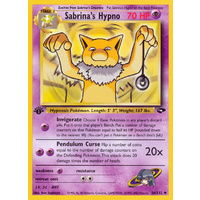 Sabrina's Hypno 56/132 Gym Challenge 1st Edition Uncommon Pokemon Card NEAR MINT TCG