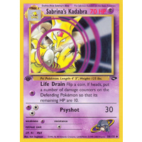 Sabrina's Kadabra 58/132 Gym Challenge 1st Edition Uncommon Pokemon Card NEAR MINT TCG