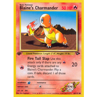 Blaine's Charmander 60/132 Gym Challenge 1st Edition Common Pokemon Card NEAR MINT TCG