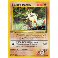 Blaine's Mankey 63/132 Gym Challenge 1st Edition Common Pokemon Card NEAR MINT TCG
