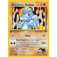 Giovanni's Machop 72/132 Gym Challenge 1st Edition Common Pokemon Card NEAR MINT TCG