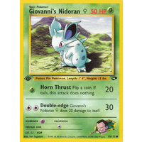 Giovanni's Nidoran 75/132 Gym Challenge 1st Edition Common Pokemon Card NEAR MINT TCG