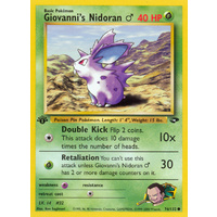 Giovanni's Nidoran 76/132 Gym Challenge 1st Edition Common Pokemon Card NEAR MINT TCG
