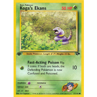 Koga's Ekans 77/132 Gym Challenge 1st Edition Common Pokemon Card NEAR MINT TCG