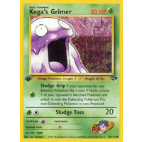 Koga's Grimer 78/132 Gym Challenge 1st Edition Common Pokemon Card NEAR MINT TCG