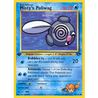 Misty's Poliway 89/132 Gym Challenge 1st Edition Common Pokemon Card NEAR MINT TCG