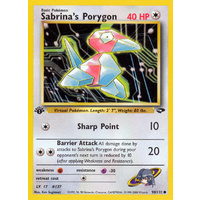 Sabrina's Porygon 98/132 Gym Challenge 1st Edition Common Pokemon Card NEAR MINT TCG