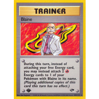 Blaine 100/132 Gym Challenge 1st Edition Rare Trainer Pokemon Card NEAR MINT TCG