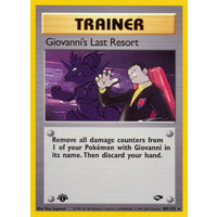 Giovanni's Last Resort 105/132 Gym Challenge 1st Edition Rare Trainer Pokemon Card NEAR MINT TCG
