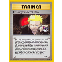 Lt. Surge's Secret Plan 107/132 Gym Challenge 1st Edition Rare Trainer Pokemon Card NEAR MINT TCG