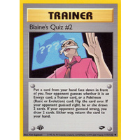 Blaine's Quiz #2 111/132 Gym Challenge 1st Edition Uncommon Trainer Pokemon Card NEAR MINT TCG
