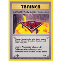 Cinnabar City Gym 113/132 Gym Challenge 1st Edition Uncommon Trainer Pokemon Card NEAR MINT TCG