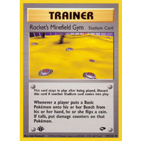 Rocket's Minefield Gym 119/132 Gym Challenge 1st Edition Uncommon Trainer Pokemon Card NEAR MINT TCG