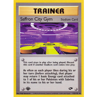Saffron City Gym 122/132 Gym Challenge 1st Edition Uncommon Trainer Pokemon Card NEAR MINT TCG