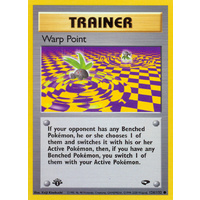 Warp Point 126/132 Gym Challenge 1st Edition Common Trainer Pokemon Card NEAR MINT TCG