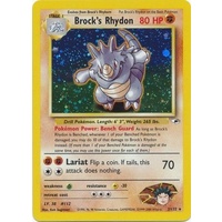 Brock's Rhydon 2/132 Gym Heroes Unlimited Holo Rare Pokemon Card NEAR MINT TCG