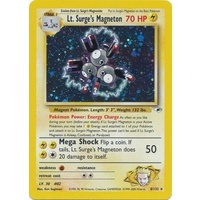 Lt. Surges's Magneton 8/132 Gym Heroes Unlimited Holo Rare Pokemon Card NEAR MINT TCG