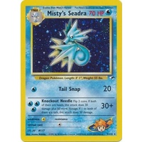 Misty's Seadra 9/132 Gym Heroes Unlimited Holo Rare Pokemon Card NEAR MINT TCG