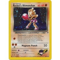 Rocket's Hitmonchan 11/132 Gym Heroes Unlimited Holo Rare Pokemon Card NEAR MINT TCG