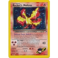 Rocket's Moltres 12/132 Gym Heroes Unlimited Holo Rare Pokemon Card NEAR MINT TCG