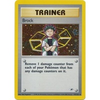 LIGHTLY PLAYED Brock 15/132 Gym Heroes Unlimited Holo Rare Pokemon Card TCG