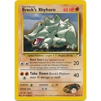 Brock's Rhyhorn 22/132 Gym Heroes Unlimited Rare Pokemon Card NEAR MINT TCG