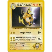 Lt. Surge's Raichu 28/132 Gym Heroes Unlimited Rare Pokemon Card NEAR MINT TCG