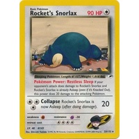 Rocket's Snorlax 33/132 Gym Heroes Unlimited Rare Pokemon Card NEAR MINT TCG