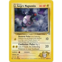 Lt. Surge's Magnemite 50/132 Gym Heroes Unlimited Uncommon Pokemon Card NEAR MINT TCG