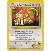 Lt. Surge's Raticate 51/132 Gym Heroes Unlimited Uncommon Pokemon Card NEAR MINT TCG