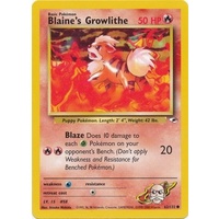 Blaine's Growlithe 62/132 Gym Heroes Unlimited Common Pokemon Card NEAR MINT TCG