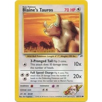 Blaine's Taruos 64/132 Gym Heroes Unlimited Common Pokemon Card NEAR MINT TCG