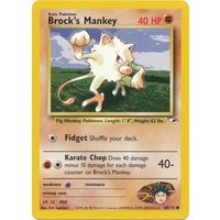 Brock's Mankey 68/132 Gym Heroes Unlimited Common Pokemon Card NEAR MINT TCG