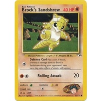 Brock's Sandshrew 71/132 Gym Heroes Unlimited Common Pokemon Card NEAR MINT TCG